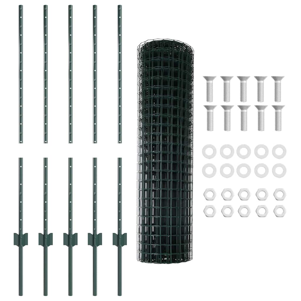 Geschweißter Drahtzaun 10 x 1 m (B x H) PVC-beschichteter Stahl
