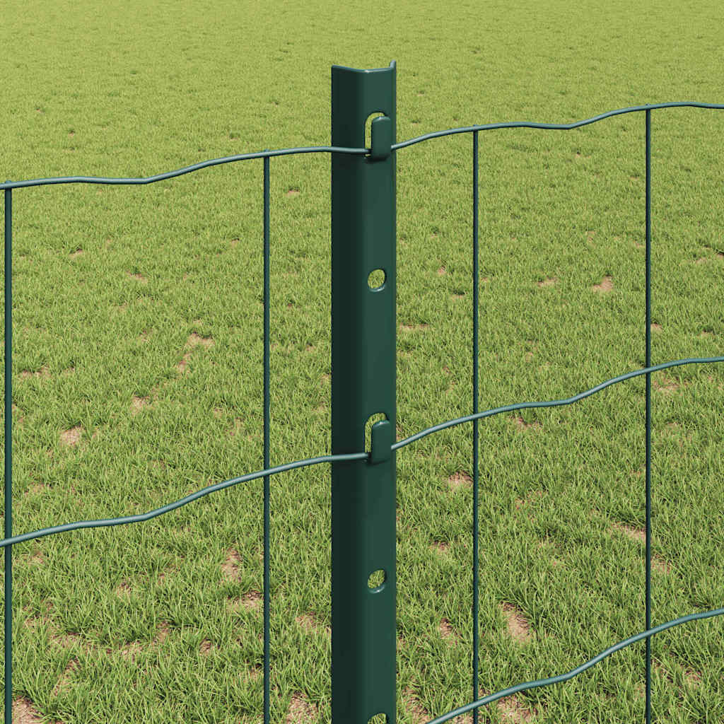 Zaun mit Pfosten Grün