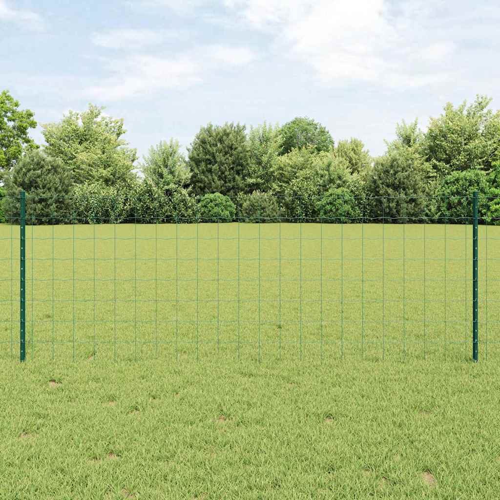 Zaun mit Pfosten Grün