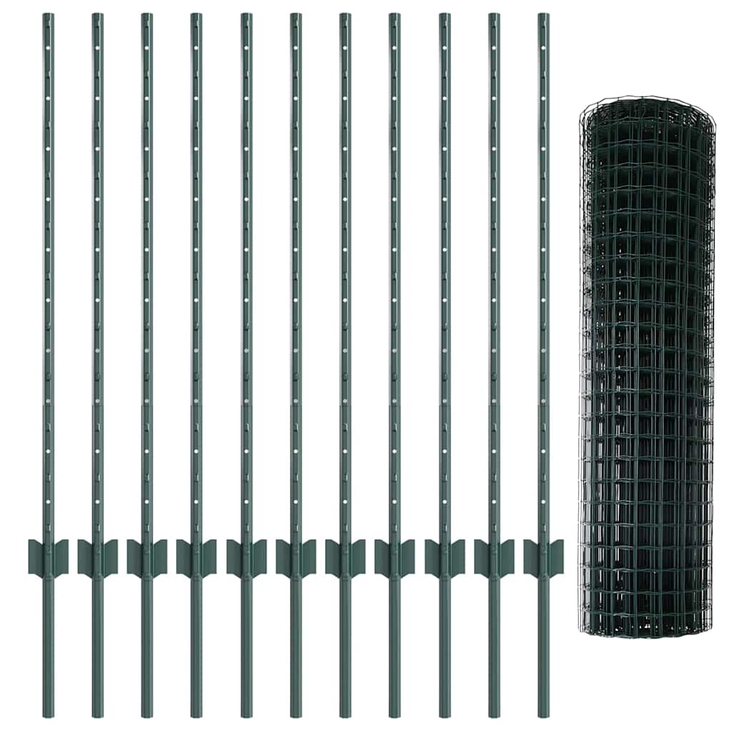 Geschweißter Drahtzaun 25 x 1 m (B x H) PVC-beschichteter Stahl