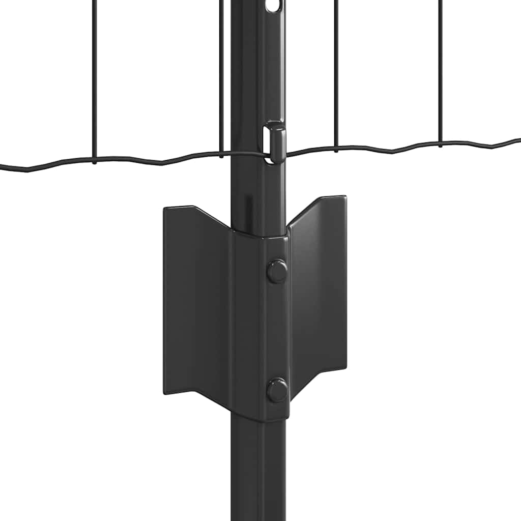 Zaun mit Pfosten Grau