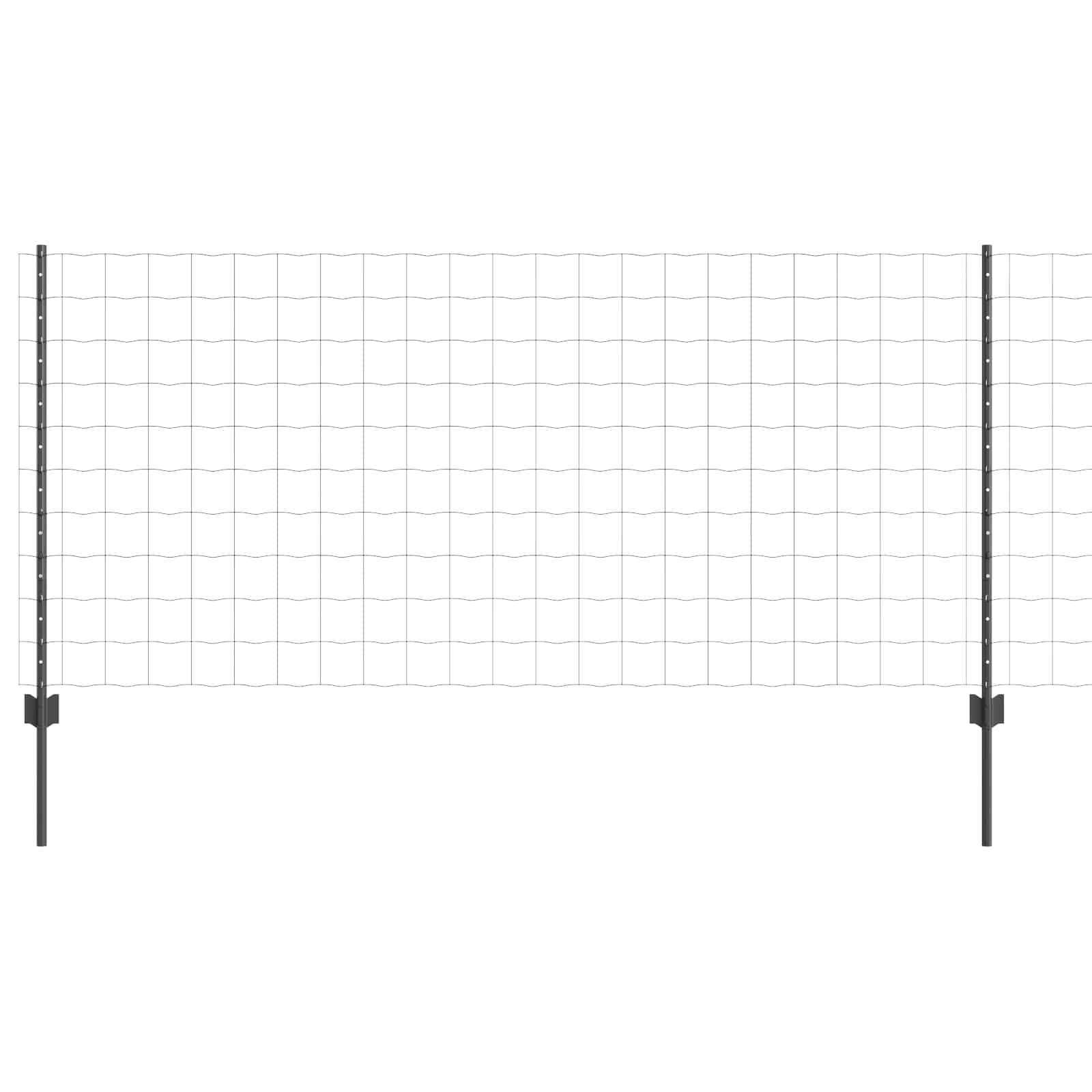 Geschweißter Drahtzaun 10 x 1 m (B x H) PVC-beschichteter Stahl