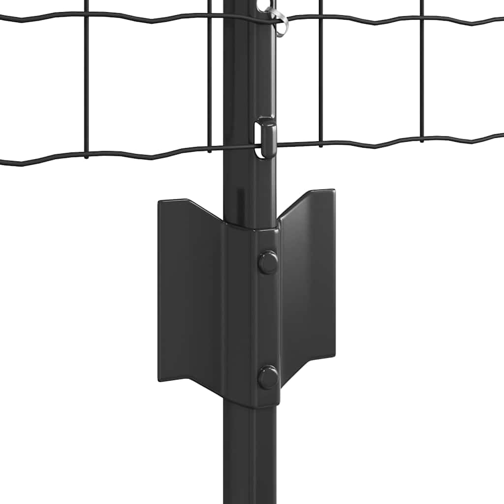 Zaun mit Pfosten Grau