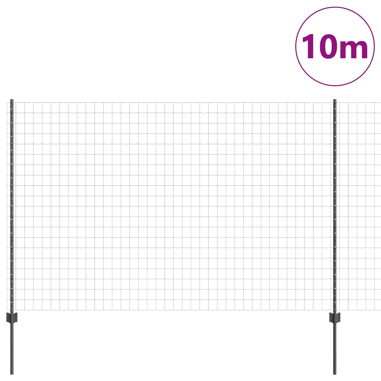 Geschweißter Drahtzaun 10 x 1,5 m (B x H)