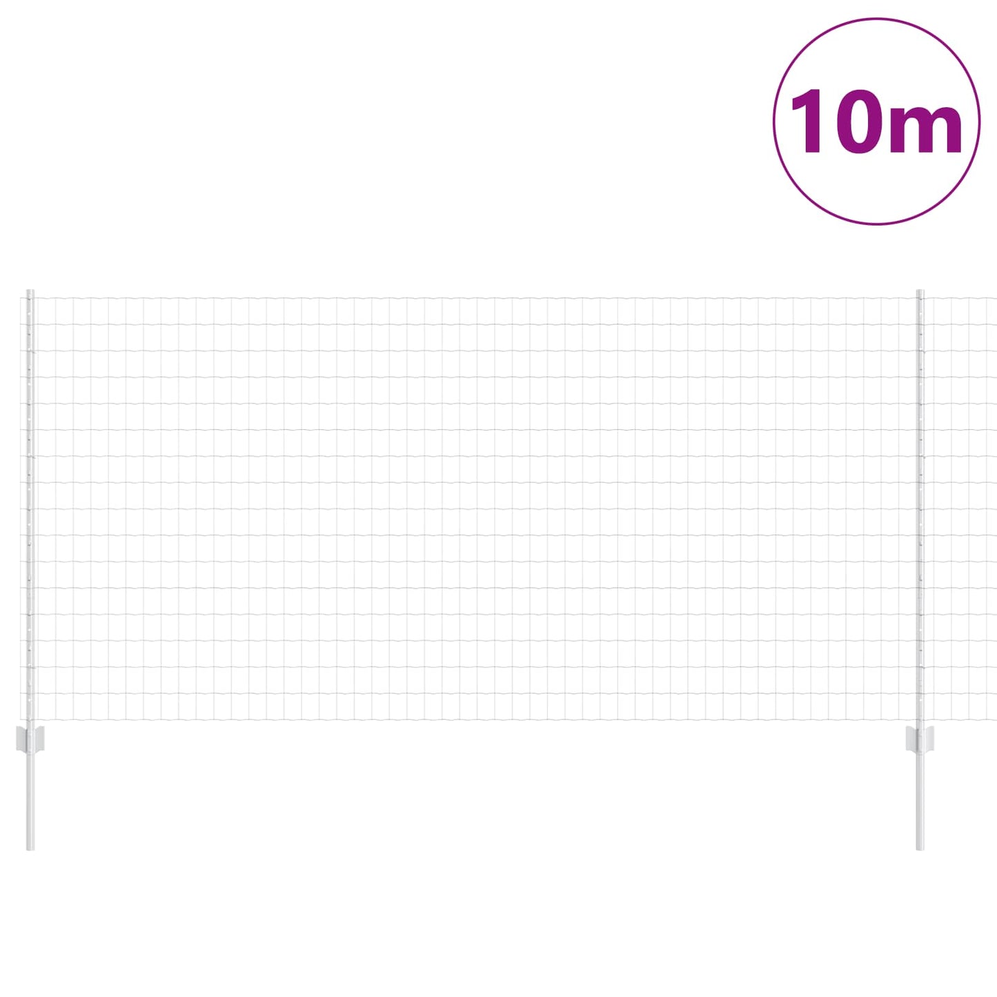 Geschweißter Drahtzaun 10 x 1,2 m (B x H) Feuerverzinkter Stahl