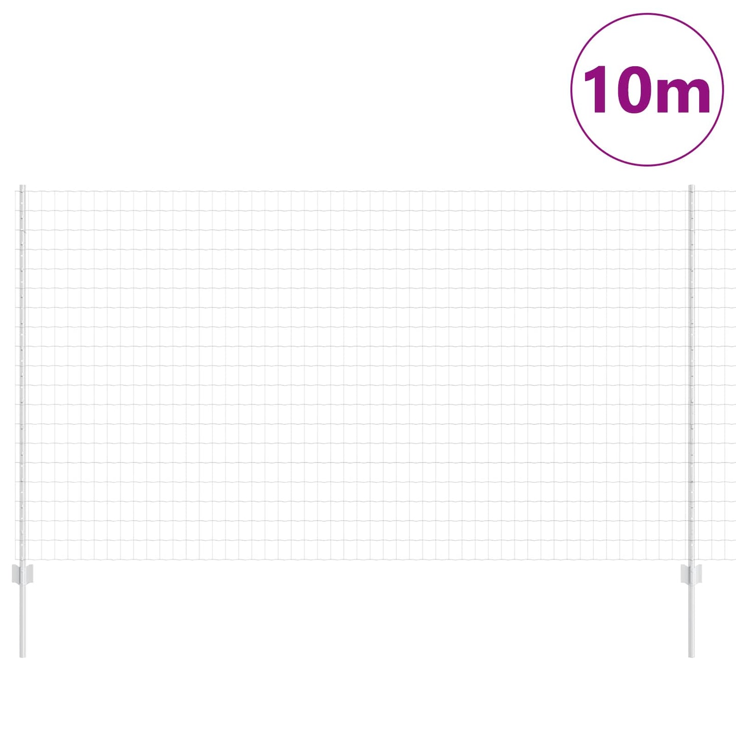 Geschweißter Drahtzaun 10 x 1,4 m (B x H) Feuerverzinkter Stahl