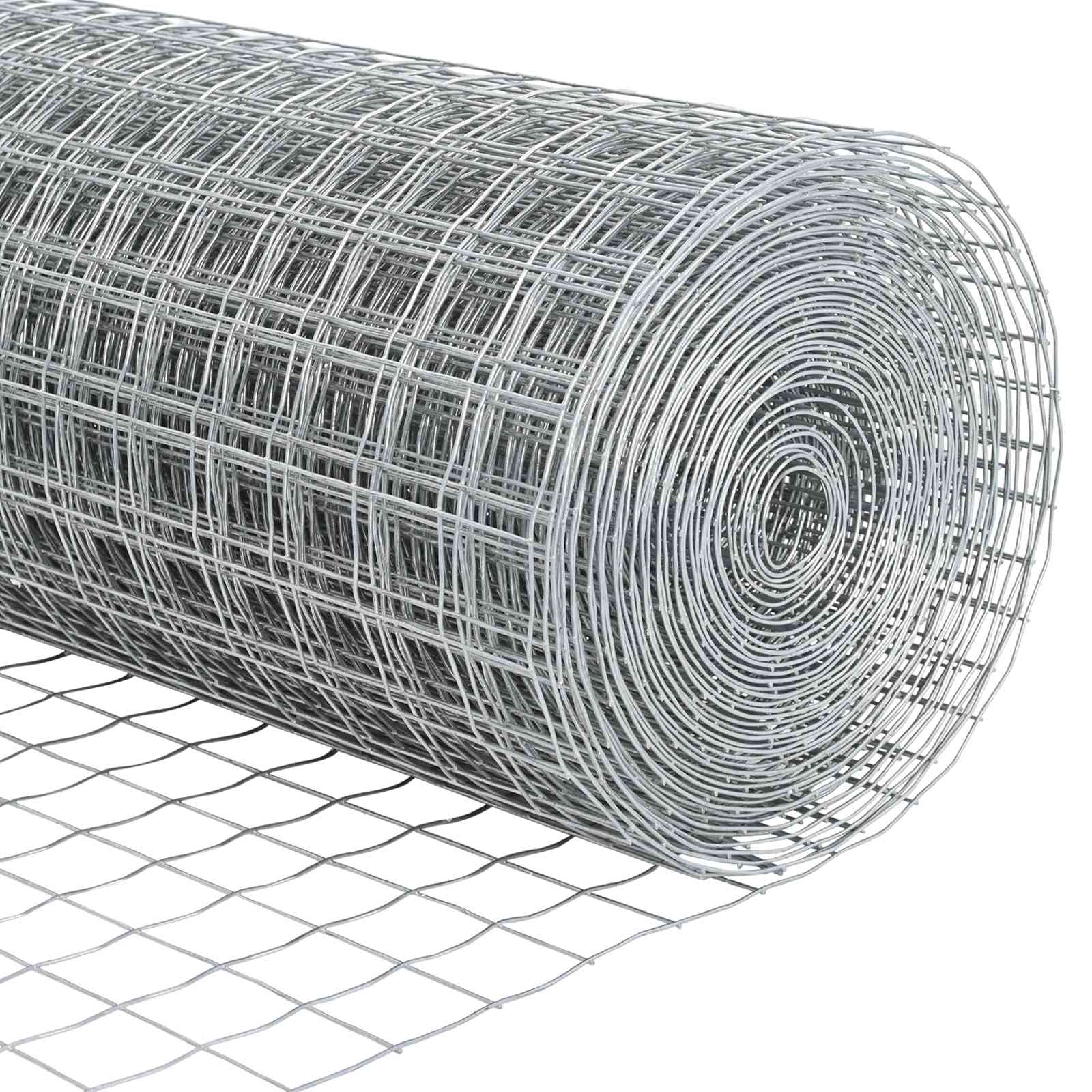 Zaun mit Pfosten Silber