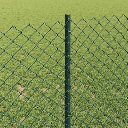 Maschendrahtzaun mit Pfosten 10 x 1 m PVC-beschichteter Stahl