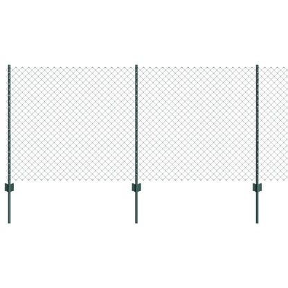 Maschendrahtzaun mit Pfosten 10 x 1 m PVC-beschichteter Stahl