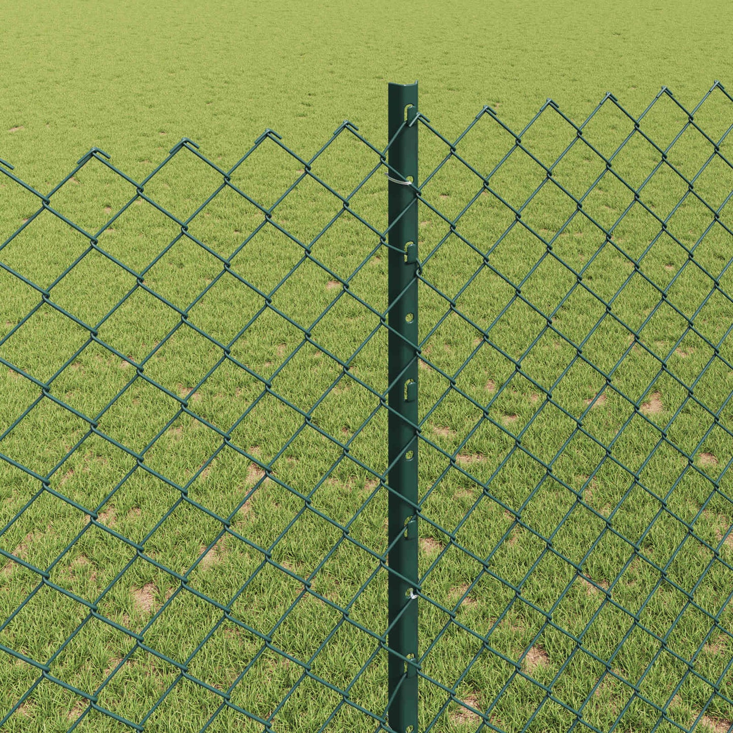 Zaun mit Pfosten Grün