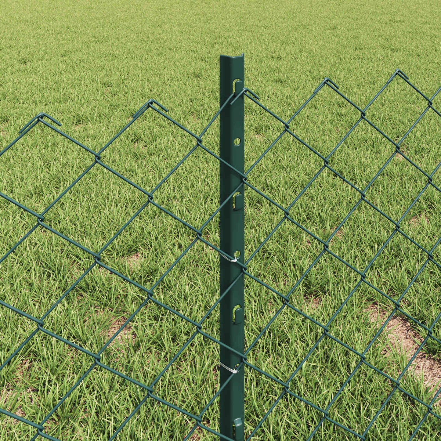 Zaun mit Pfosten Grün
