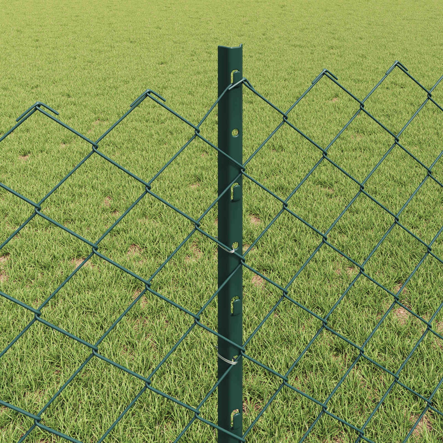 Zaun mit Pfosten Grün