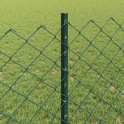 Maschendrahtzaun mit Pfosten 10 x 0,8 m PVC-beschichteter Stahl