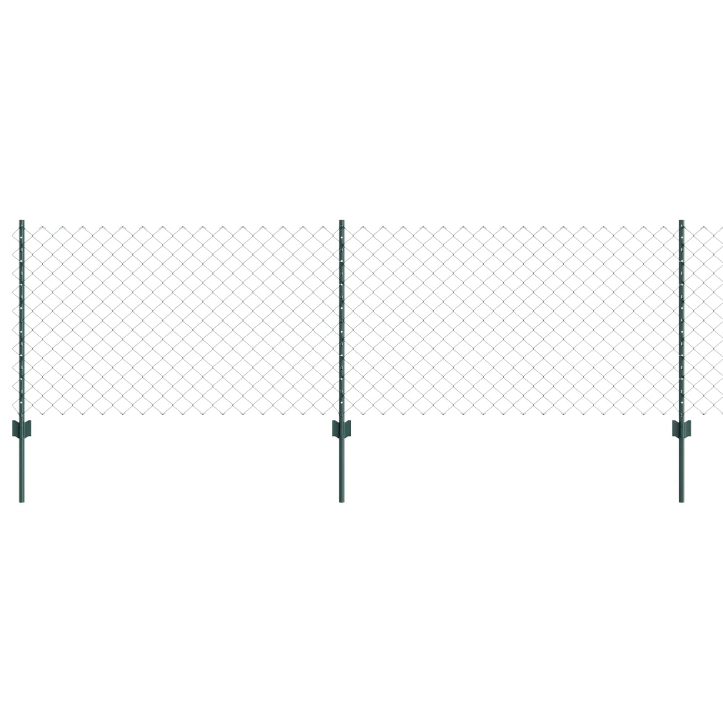 Maschendrahtzaun mit Pfosten 10 x 0,8 m PVC-beschichteter Stahl