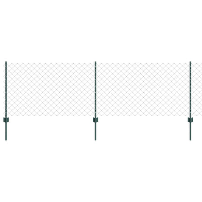 Maschendrahtzaun mit Pfosten 10 x 0,8 m PVC-beschichteter Stahl