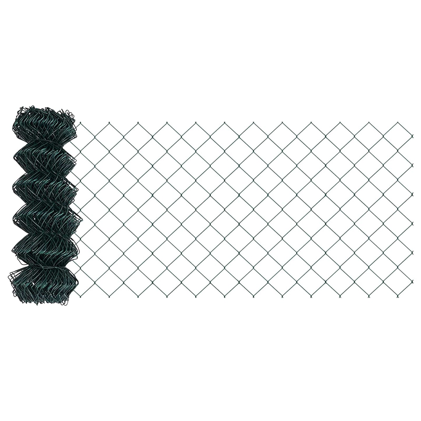 Maschendrahtzaun mit Pfosten 10 x 0,8 m PVC-beschichteter Stahl
