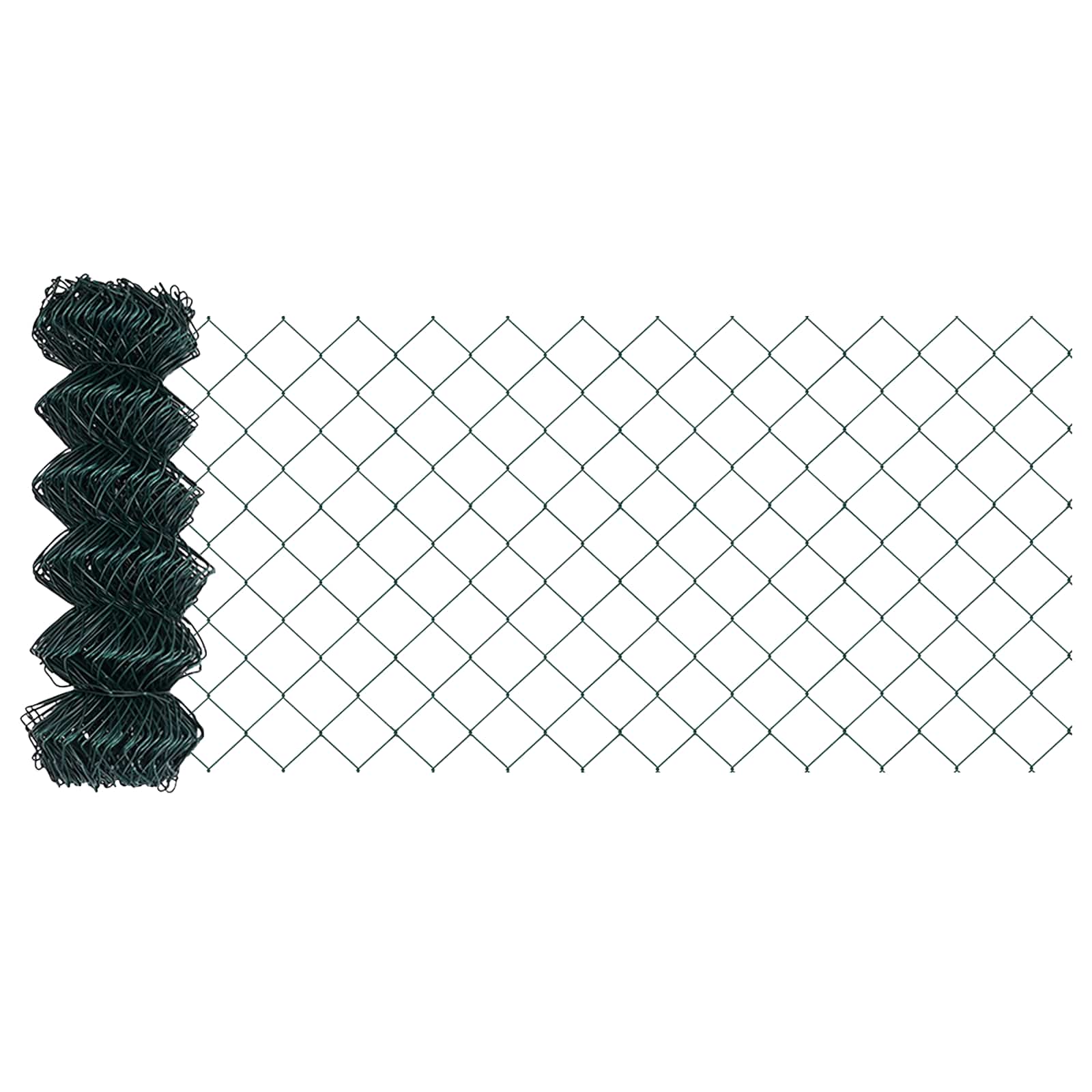 Maschendrahtzaun mit Pfosten 10 x 0,8 m PVC-beschichteter Stahl