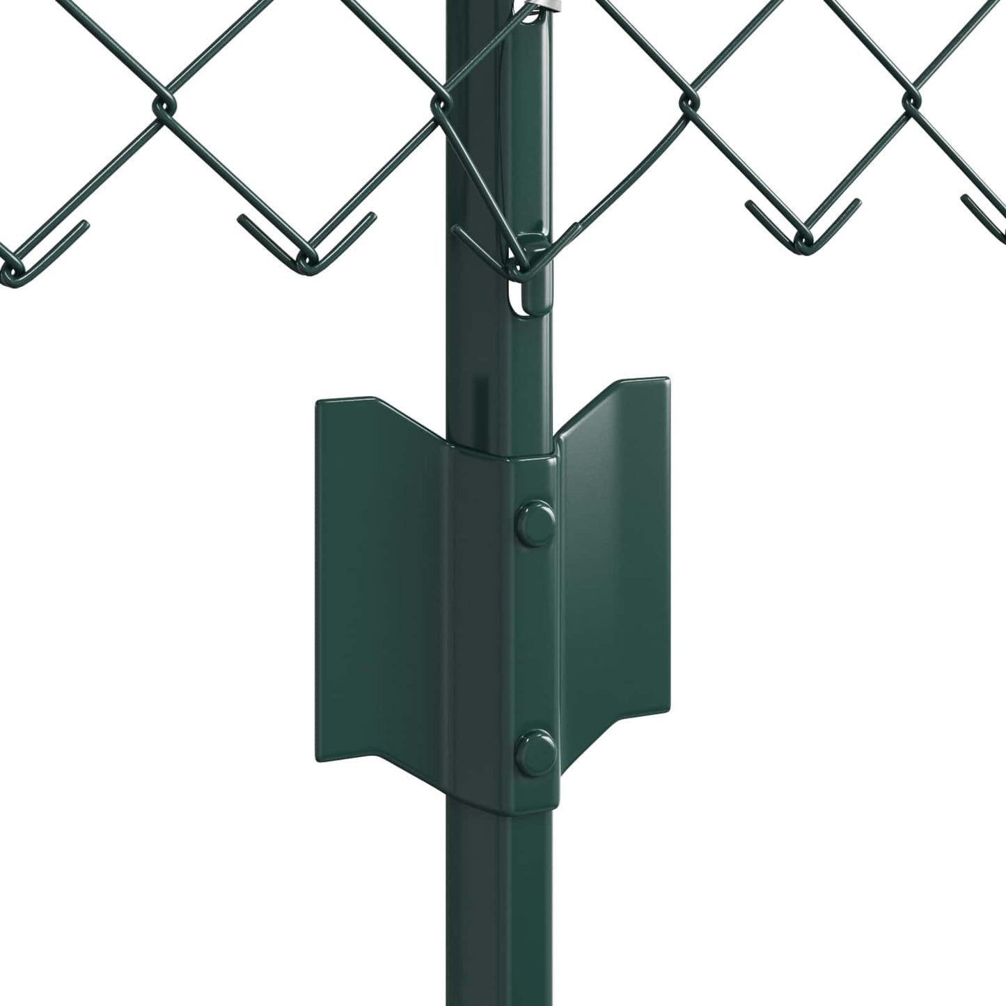 Maschendrahtzaun mit Pfosten 25 x 0,8 m PVC-beschichteter Stahl