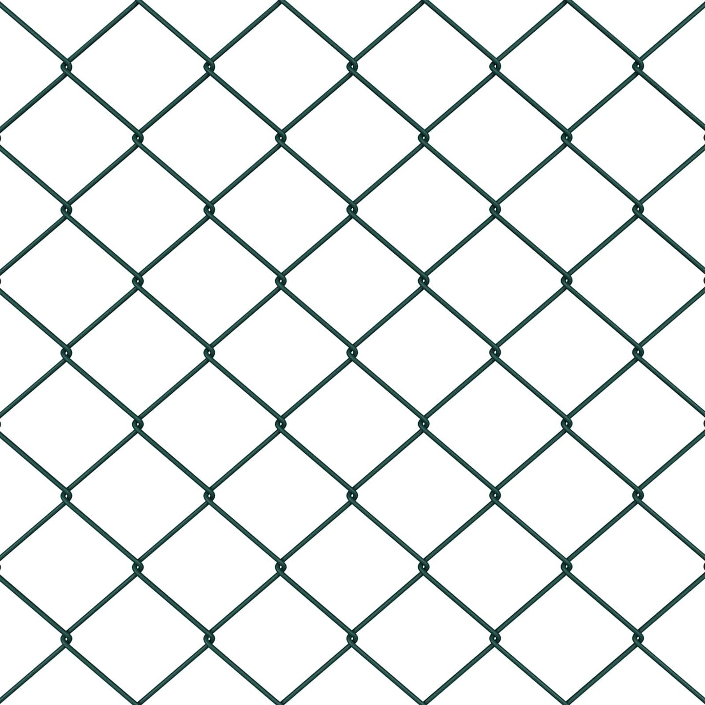 Maschendrahtzaun mit Pfosten 25 x 0,8 m PVC-beschichteter Stahl