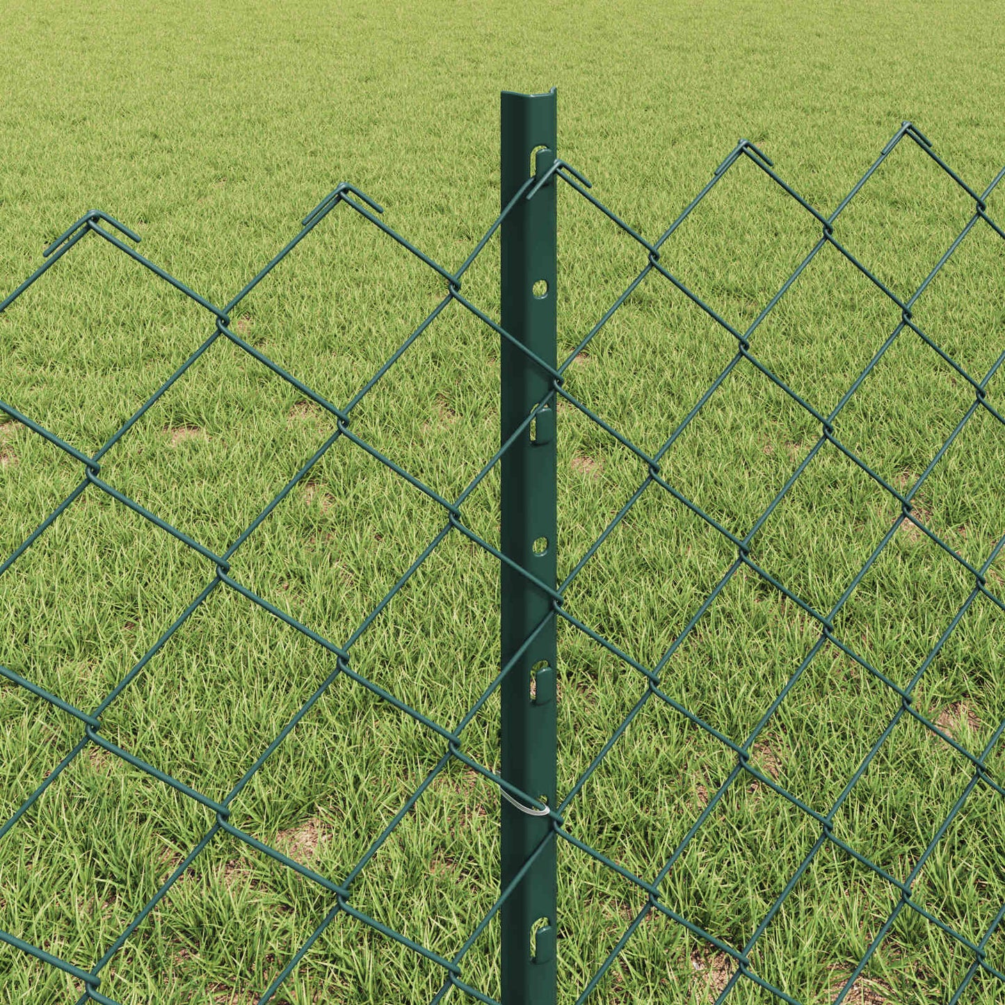 Zaun mit Pfosten Grün