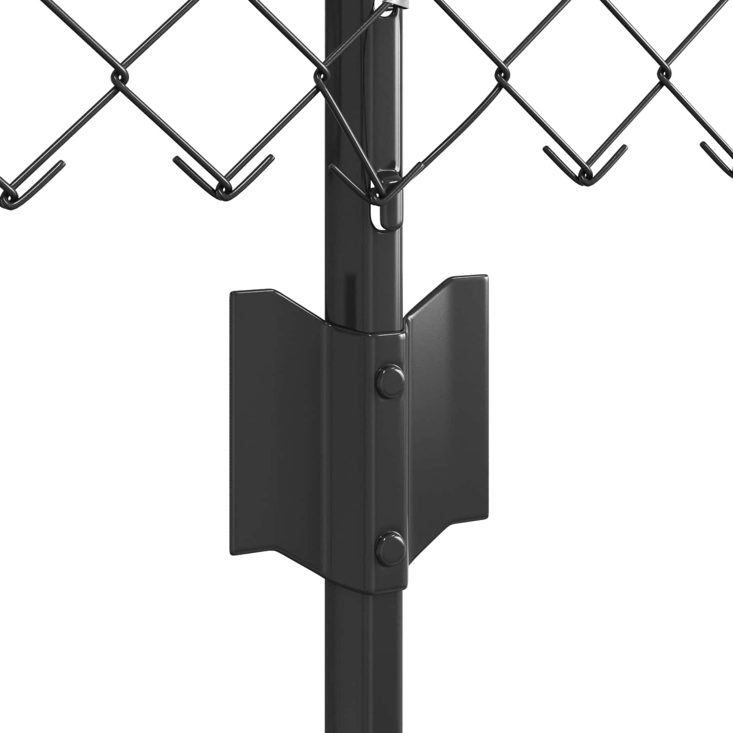 Maschendrahtzaun mit Pfosten 10 x 0,4 m PVC-beschichteter Stahl