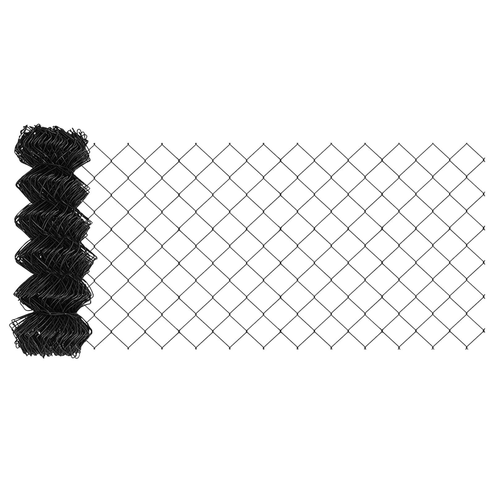 Maschendrahtzaun mit Pfosten 10 x 0,4 m PVC-beschichteter Stahl