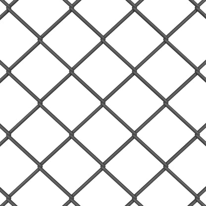 Maschendrahtzaun mit Pfosten 10 x 0,8 m PVC-beschichteter Stahl