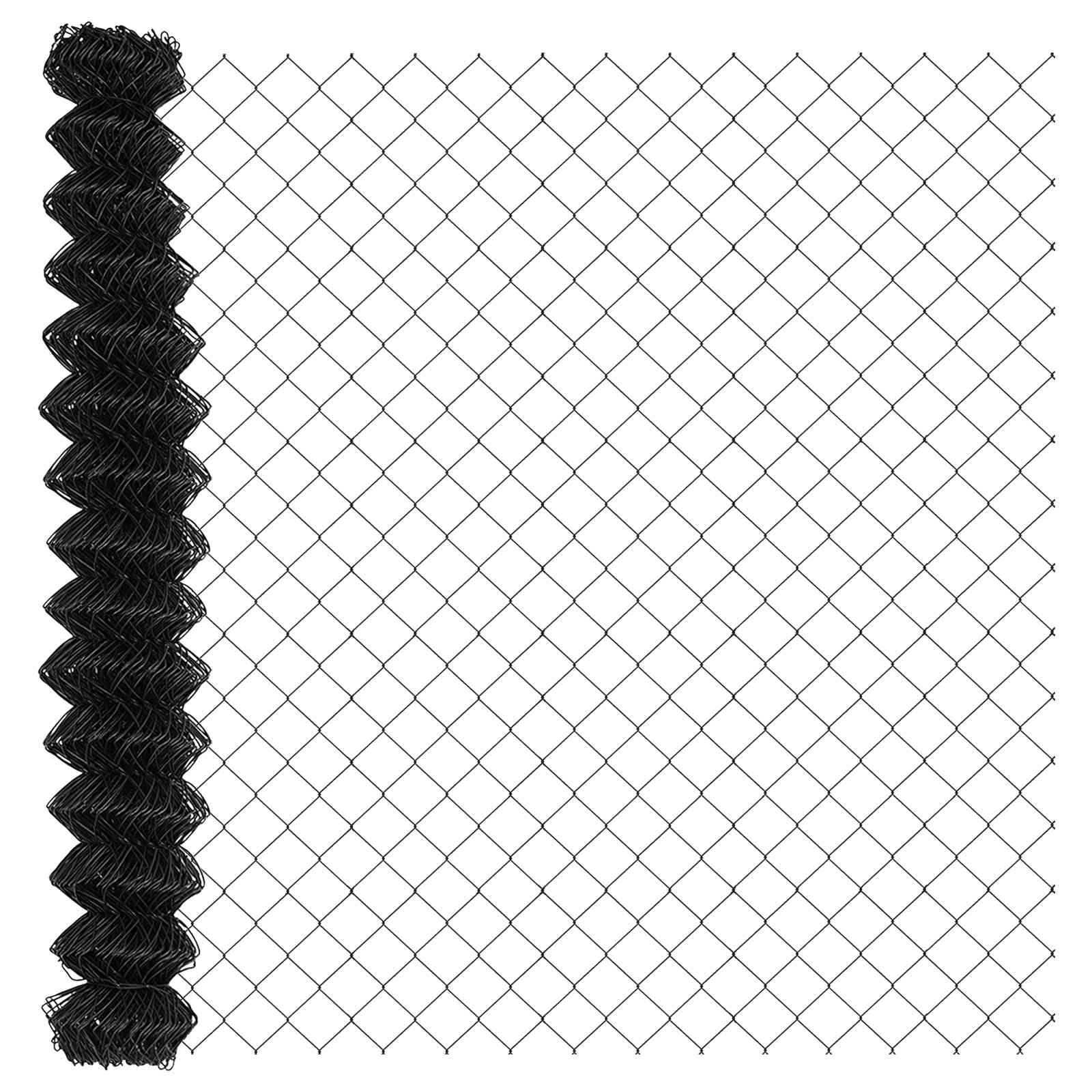 Maschendrahtzaun mit Pfosten 10 x 1,6 m PVC-beschichteter Stahl