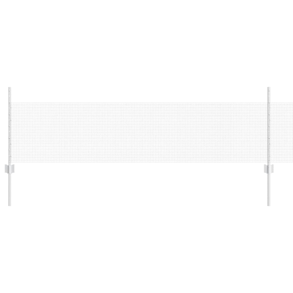 Zaun mit Pfosten Silber
