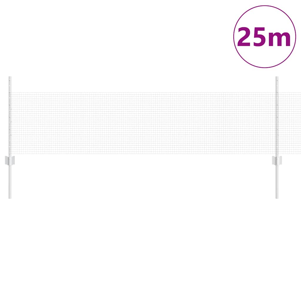 Schweißdrahtzaun mit Pfosten 25 x 0,5 m (B x H)