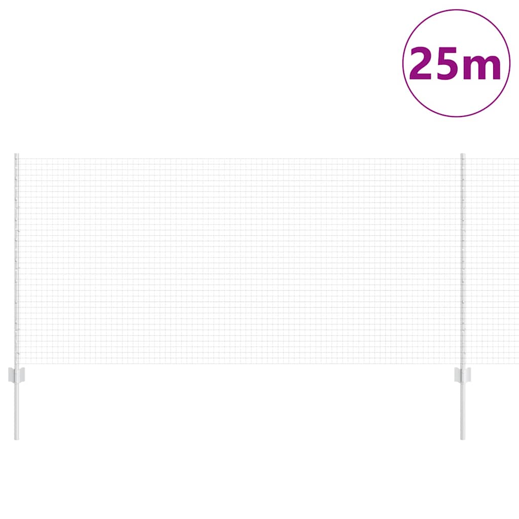 Schweißdrahtzaun mit Pfosten 25 x 1 m (B x H)