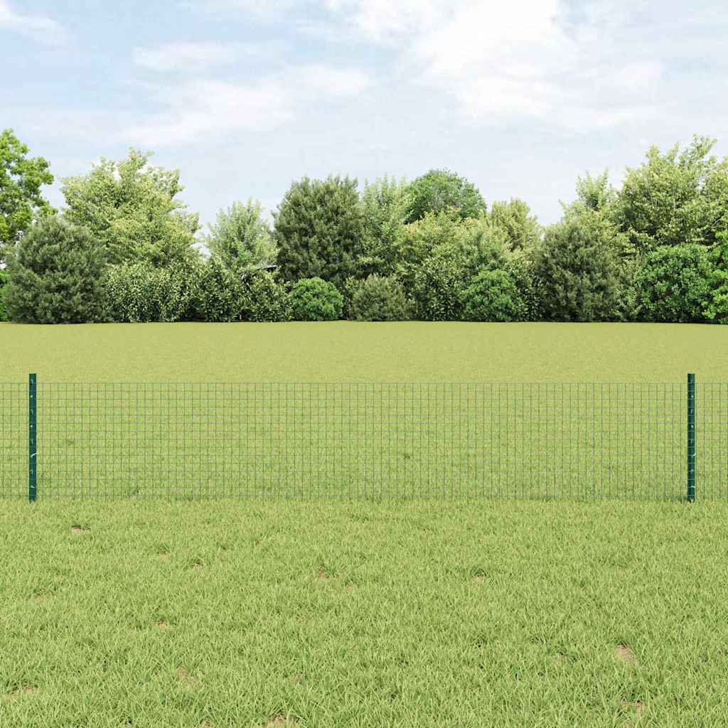 Schweißdrahtzaun mit Pfosten 10 x 0,4 m PVC-beschichteter Stahl