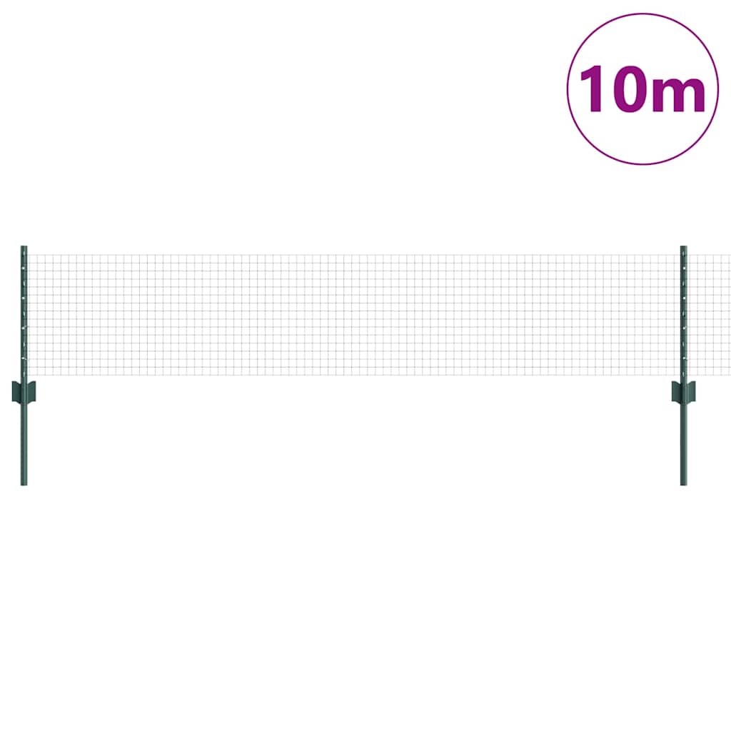 Schweißdrahtzaun mit Pfosten 10 x 0,4 m PVC-beschichteter Stahl