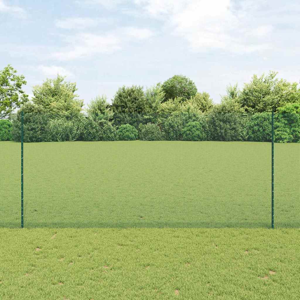 Schweißdrahtzaun mit Pfosten 10 x 1,4 m PVC-beschichteter Stahl