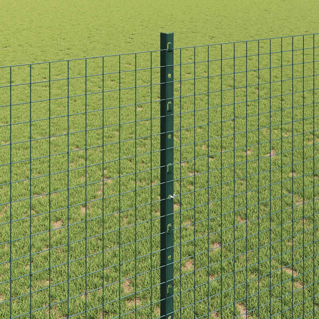 Schweißdrahtzaun mit Pfosten 10 x 1,4 m PVC-beschichteter Stahl