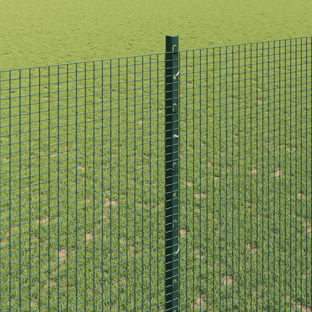 Schweißdrahtzaun mit Pfosten 10 x 1,6 m PVC-beschichteter Stahl