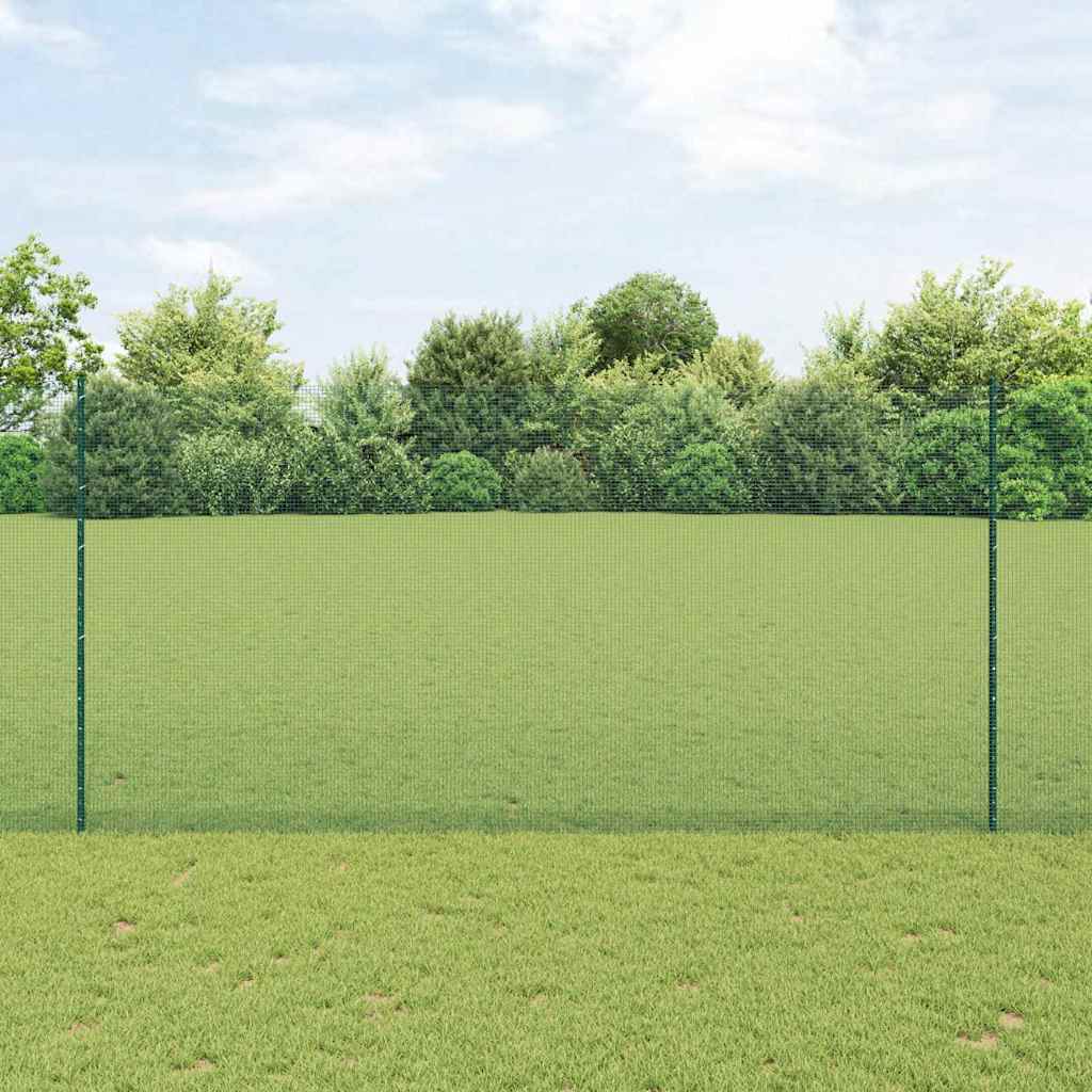 Schweißdrahtzaun mit Pfosten 10 x 1,6 m PVC-beschichteter Stahl