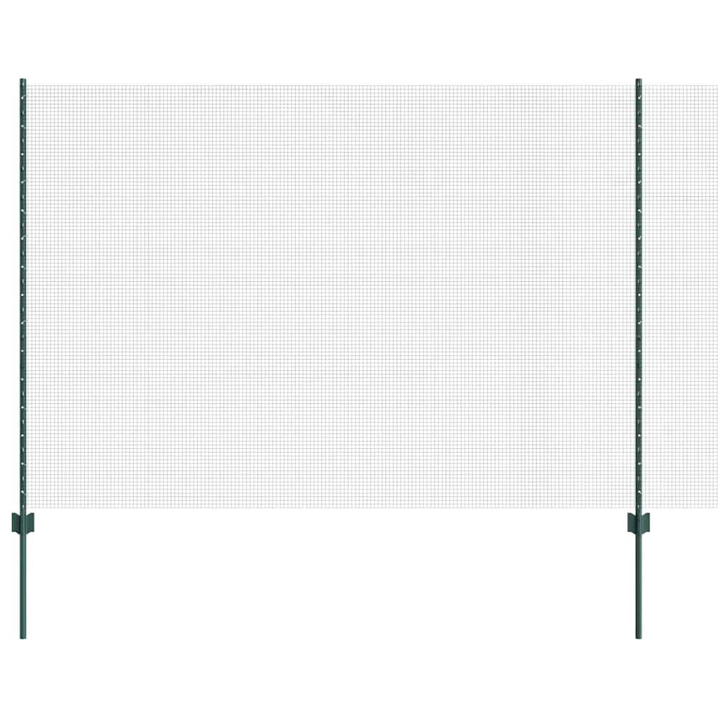 Schweißdrahtzaun mit Pfosten 10 x 1,6 m PVC-beschichteter Stahl