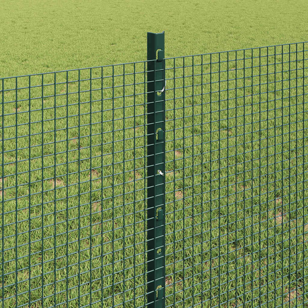 Schweißdrahtzaun mit Pfosten 25 x 0,8 m PVC-beschichteter Stahl