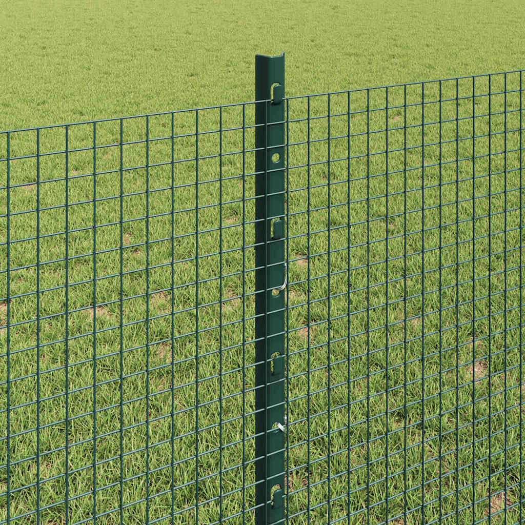 Schweißdrahtzaun mit Pfosten 25 x 0,8 m PVC-beschichteter Stahl