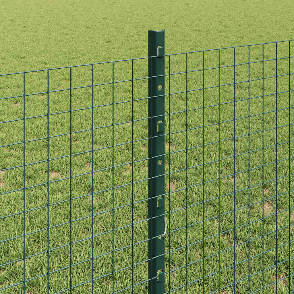 Schweißdrahtzaun mit Pfosten 25 x 0,8 m PVC-beschichteter Stahl