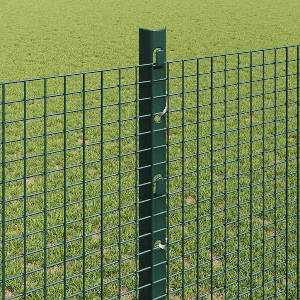 Schweißdrahtzaun mit Pfosten 25 x 1,2 m PVC-beschichteter Stahl