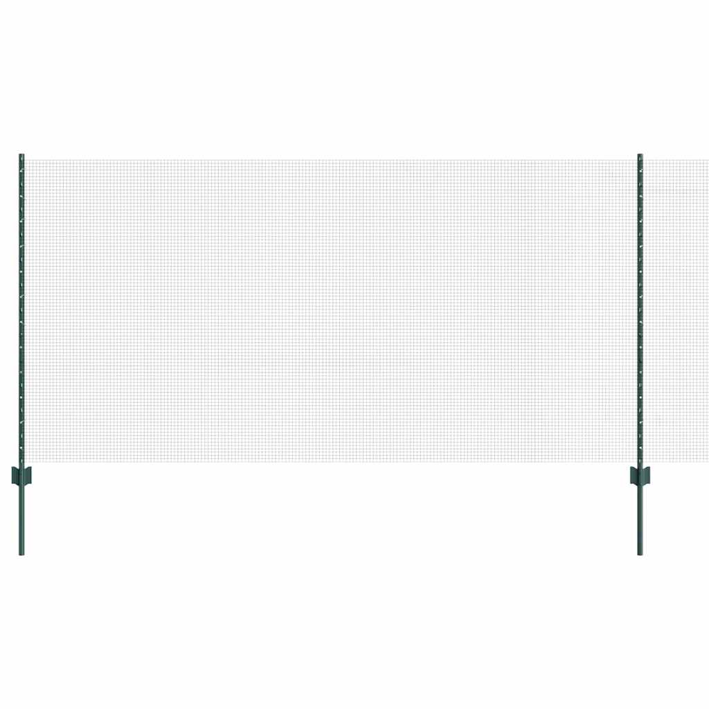 Schweißdrahtzaun mit Pfosten 25 x 1,2 m PVC-beschichteter Stahl