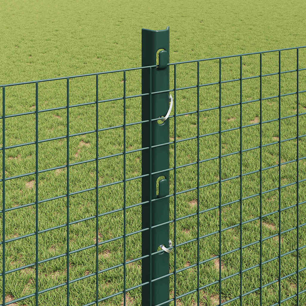 Zaun mit Pfosten Grün