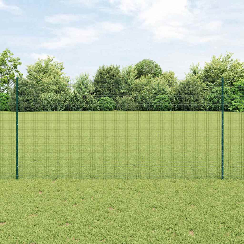 Schweißdrahtzaun mit Pfosten 25 x 1,2 m PVC-beschichteter Stahl