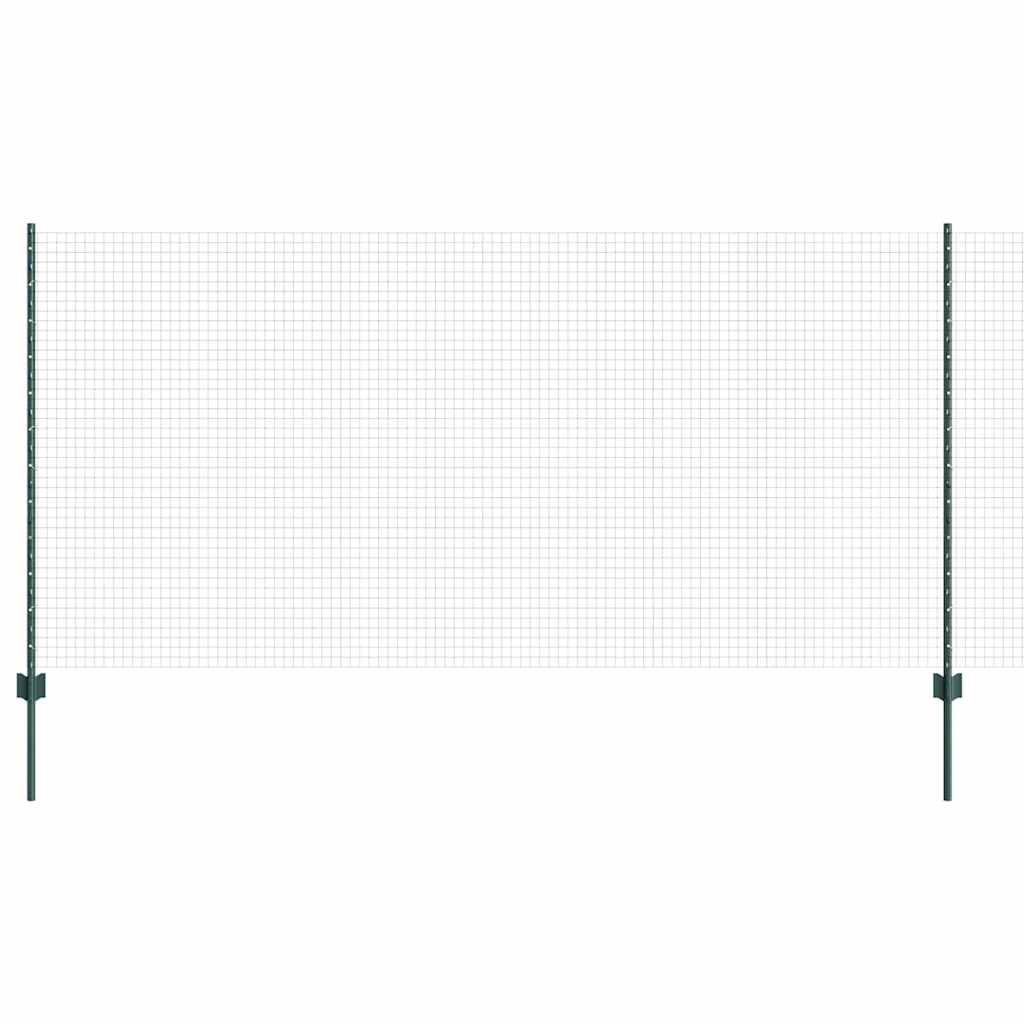 Schweißdrahtzaun mit Pfosten 25 x 1,2 m PVC-beschichteter Stahl