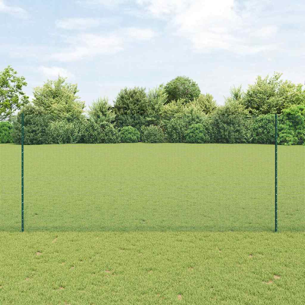 Zaun mit Pfosten Grün