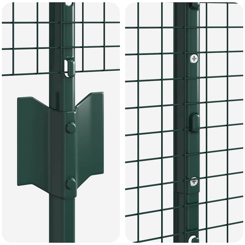 Zaun mit Pfosten Grün