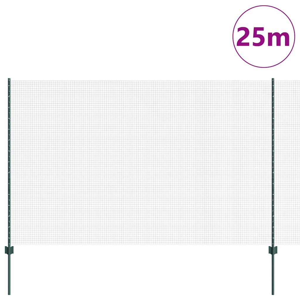 Schweißdrahtzaun mit Pfosten 25 x 1,6 m (B x H)