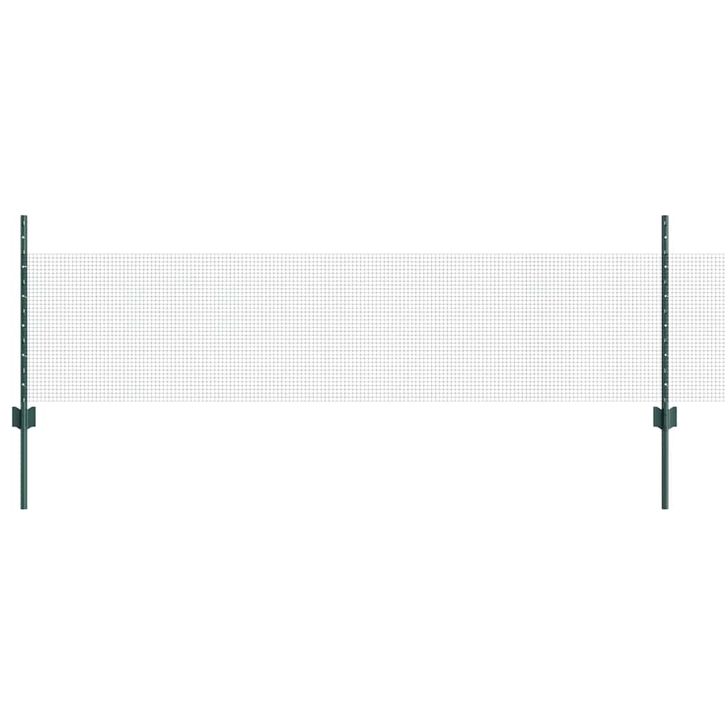 Schweißdrahtzaun mit Pfosten 50 x 0,5 m PVC-beschichteter Stahl